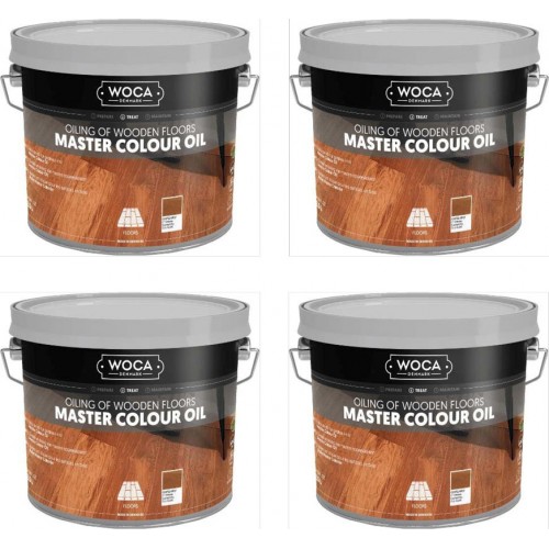 TRADE PRICE! Woca Master Colour Oil Castle Grey 114 10ltr total; box of 4 x 2.5L 531425AA (DC) 