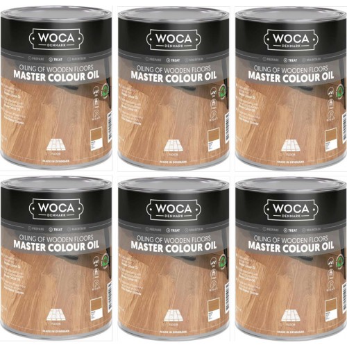 TRADE PRICE! Woca Master Colour Oil white 6ltr total; box of 6 x 1L 522572AA (DC) 