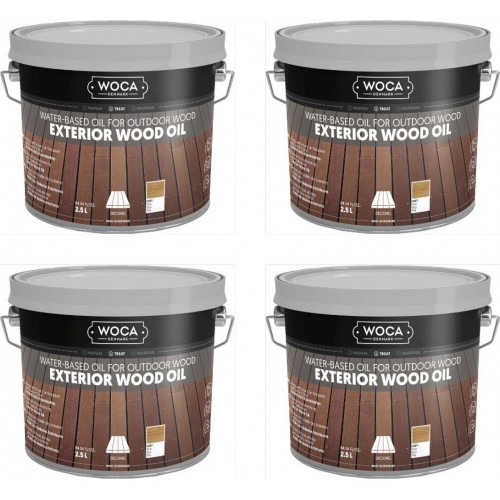 TRADE PRICE! Woca Exterior Wood Oil Grey 10ltr total; box of 4 x 2.5L 617961A  (DC)