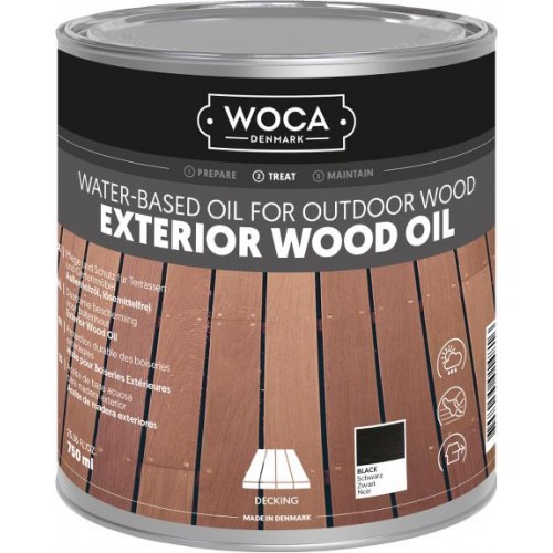 Woca Exterior Wood Oil Black 0.75L 617930A (DC)  
