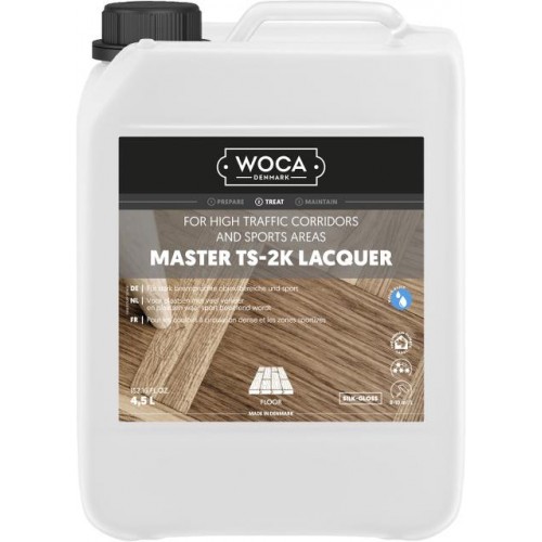 Woca Master TS 2K Lacquer with ISO Hardener, Silk-gloss 40%, 5L, 690137A (HA)