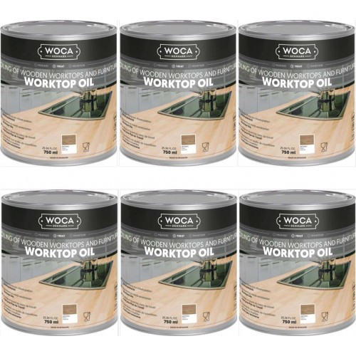 TRADE PRICE! Woca Worktop & furniture Oil Natural 4.5ltr total; box of 6 x 0.75L 527713A (DC)