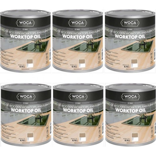 TRADE PRICE! Woca Worktop & furniture Oil Grey 527828A  4.5ltr total; box of 6 x 0.75L (WF)